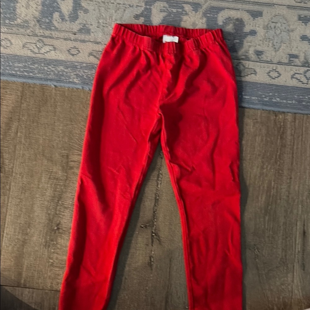Kids Red Stretch Leggings